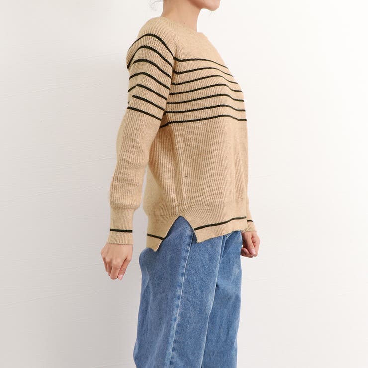 ボーダー柄ニットプルオーバー レディース | Miniministore | 詳細画像14 