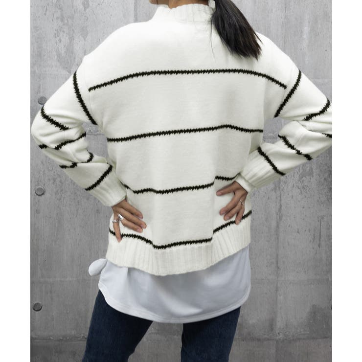 ボーダーニットセーター レディース 長袖 | Miniministore | 詳細画像11 