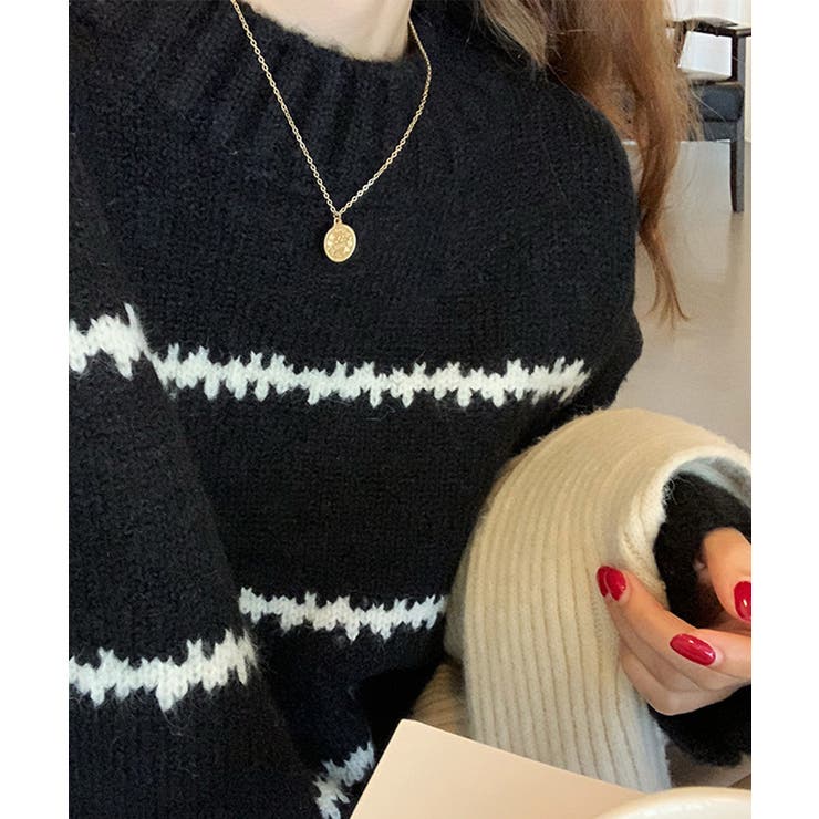 ボーダーニットセーター レディース 長袖 | Miniministore | 詳細画像8 