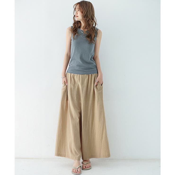 リラックスワイドパンツ キュロットパンツ | Miniministore | 詳細画像3 