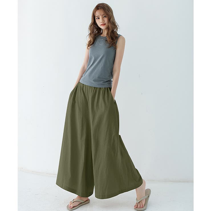 リラックスワイドパンツ キュロットパンツ | Miniministore | 詳細画像33 