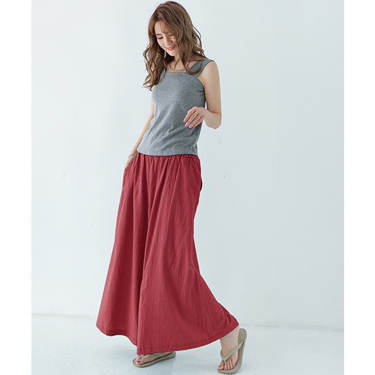 リラックスワイドパンツ キュロットパンツ | Miniministore | 詳細画像48 