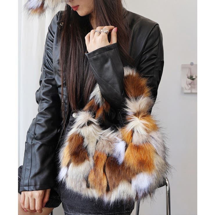 ふわふわフェイクファーバッグ アニマル柄 | Miniministore | 詳細画像12 