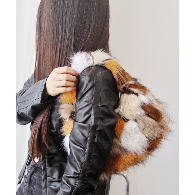 ふわふわフェイクファーバッグ アニマル柄 | Miniministore | 詳細画像13 