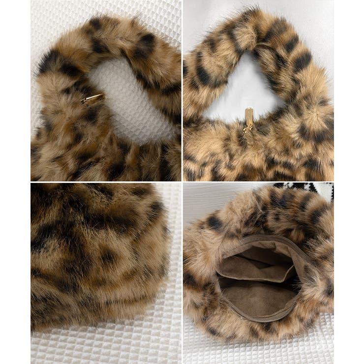 ふわふわフェイクファーバッグ アニマル柄 | Miniministore | 詳細画像24 