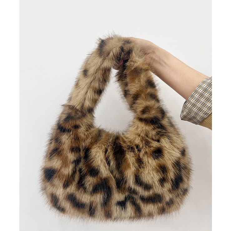 ふわふわフェイクファーバッグ アニマル柄 | Miniministore | 詳細画像7 