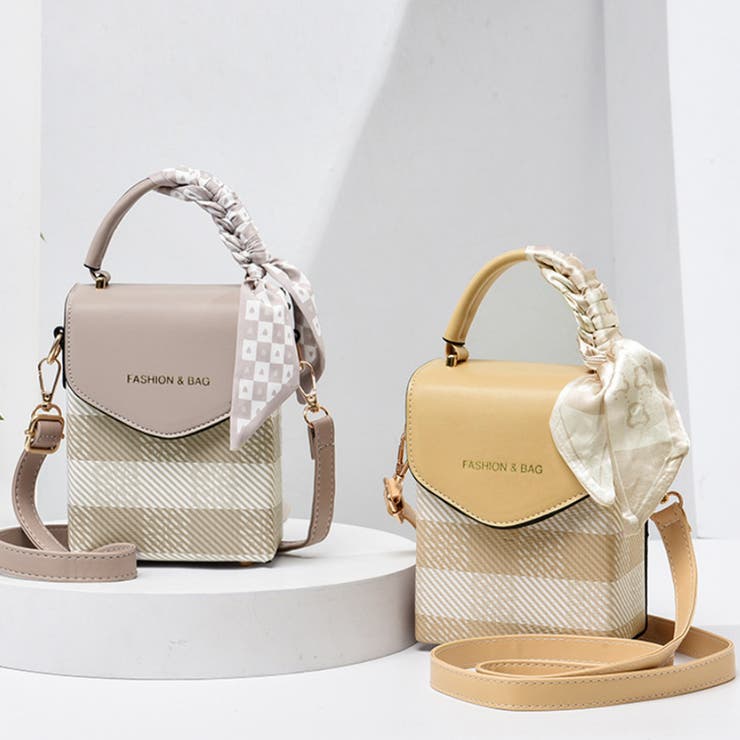 ミニショルダーバッグ スカーフ付き 縦型[品番：II000010650