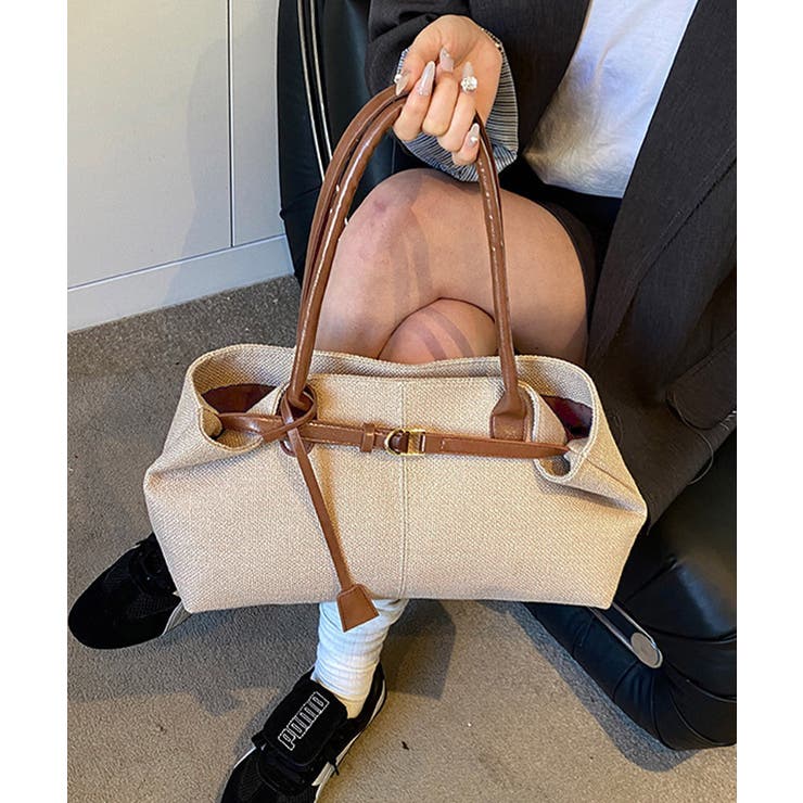 キャンバストートバッグ横長ベルトデザイン | Miniministore | 詳細画像10 