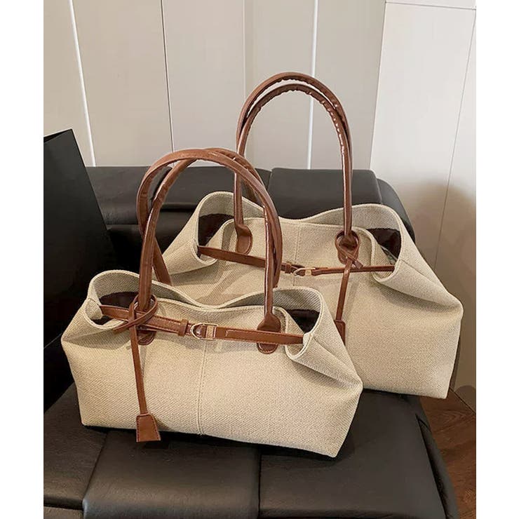 キャンバストートバッグ横長ベルトデザイン | Miniministore | 詳細画像16 