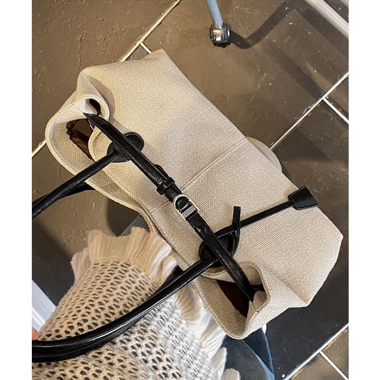 キャンバストートバッグ横長ベルトデザイン | Miniministore | 詳細画像4 