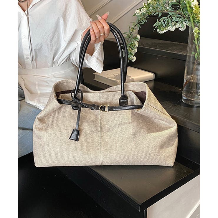 キャンバストートバッグ横長ベルトデザイン | Miniministore | 詳細画像6 