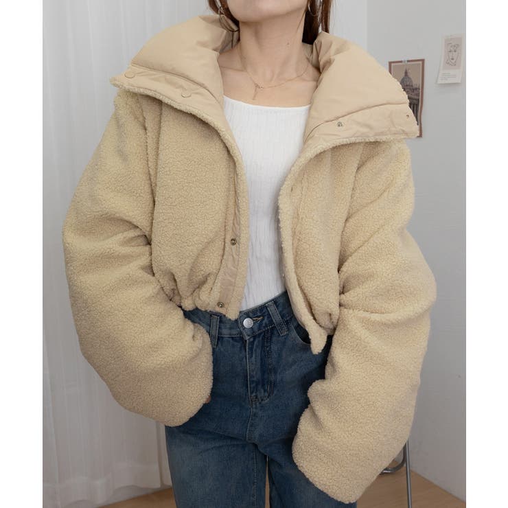 ボアブルゾン リバーシブル中綿ジャケット | Miniministore | 詳細画像25 