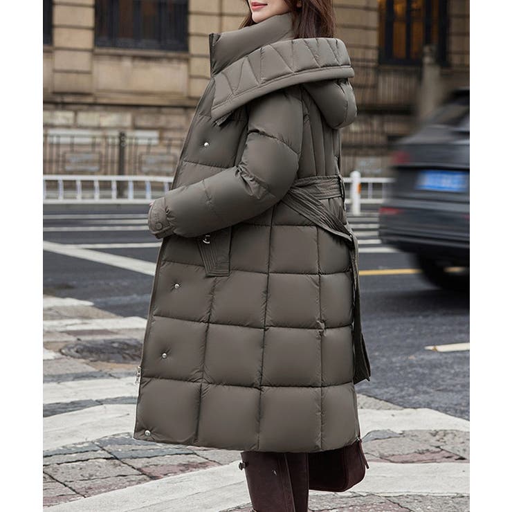 フード付き フェイクダウンコードロング丈 | Miniministore | 詳細画像11 