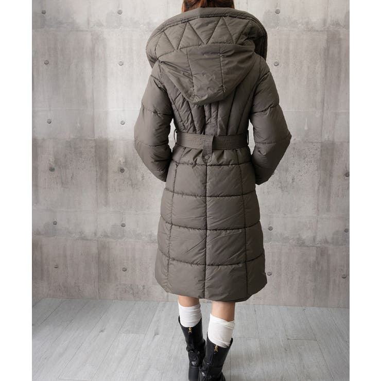 フード付き フェイクダウンコードロング丈 | Miniministore | 詳細画像21 