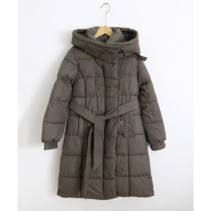 フード付き フェイクダウンコードロング丈 | Miniministore | 詳細画像22 