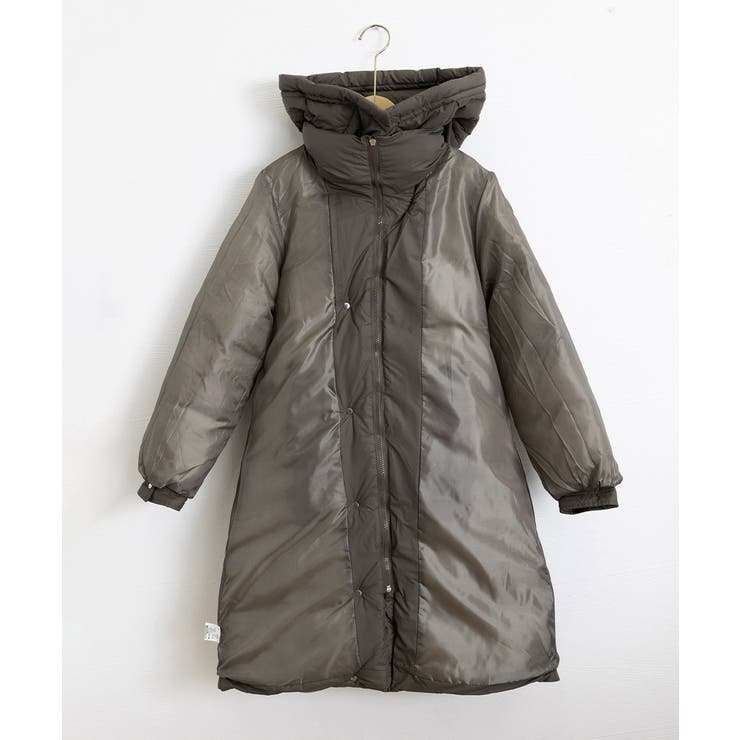 フード付き フェイクダウンコードロング丈 | Miniministore | 詳細画像24 