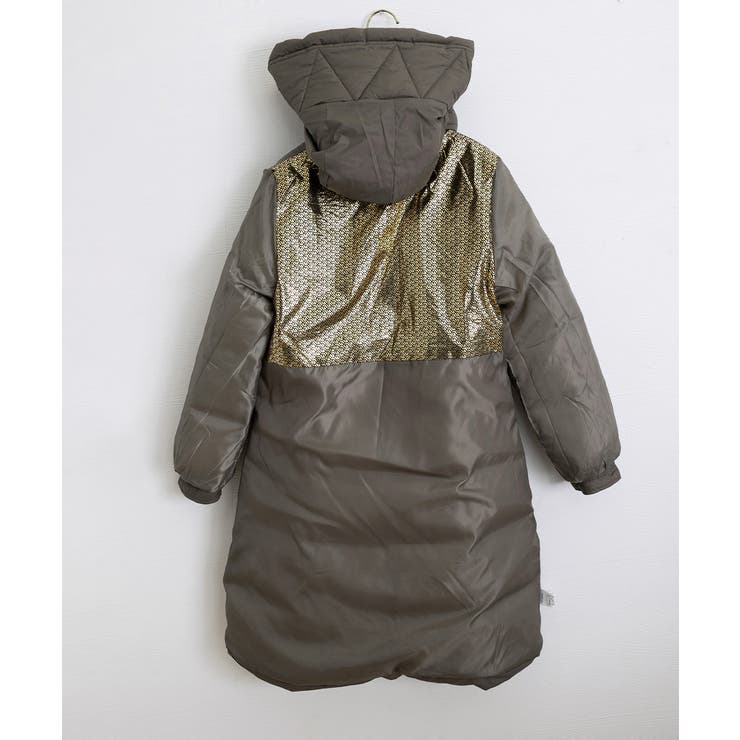 フード付き フェイクダウンコードロング丈 | Miniministore | 詳細画像25 