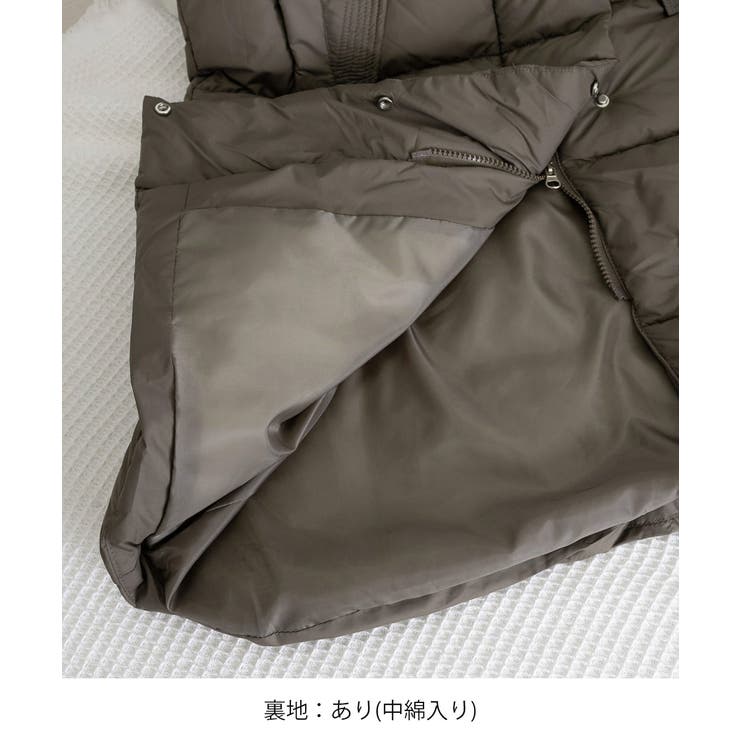 フード付き フェイクダウンコードロング丈 | Miniministore | 詳細画像26 