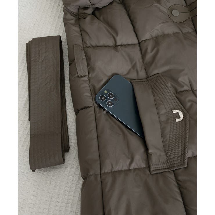 フード付き フェイクダウンコードロング丈 | Miniministore | 詳細画像27 