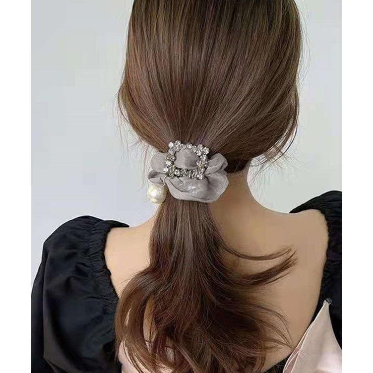 ビジューシュシュ大人っぽいパールヘアゴム | Miniministore | 詳細画像10 