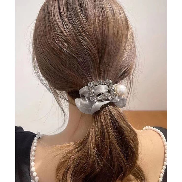 ビジューシュシュ大人っぽいパールヘアゴム | Miniministore | 詳細画像11 