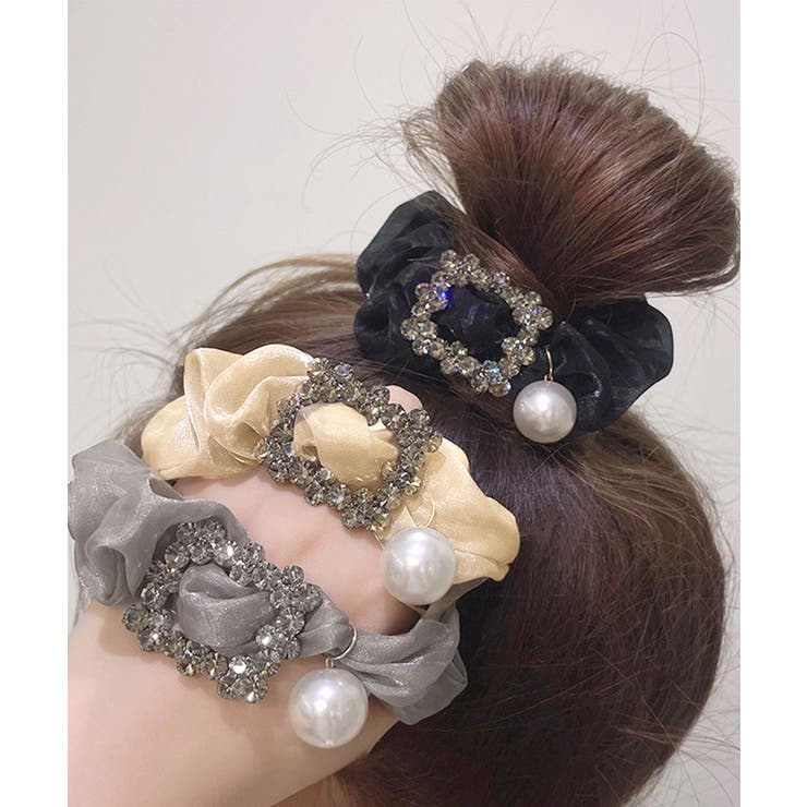 ビジューシュシュ大人っぽいパールヘアゴム | Miniministore | 詳細画像12 
