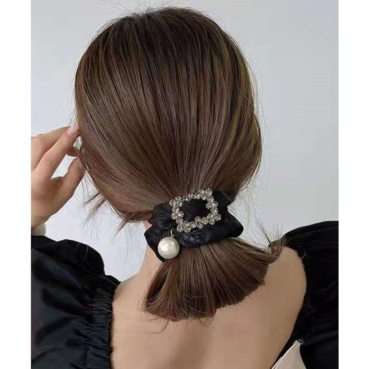 ビジューシュシュ大人っぽいパールヘアゴム | Miniministore | 詳細画像2 