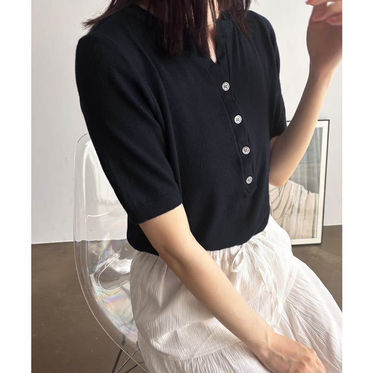 サマーニット Vネックニットトップス韓国 | Miniministore | 詳細画像10 