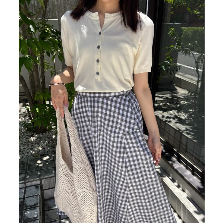 サマーニット Vネックニットトップス韓国 | Miniministore | 詳細画像12 