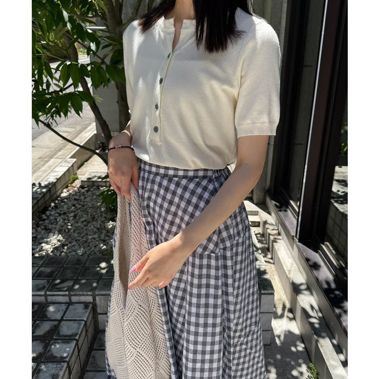 サマーニット Vネックニットトップス韓国 | Miniministore | 詳細画像13 