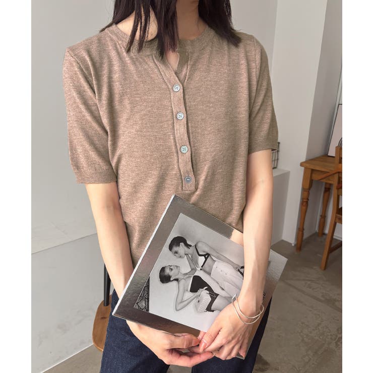 サマーニット Vネックニットトップス韓国 | Miniministore | 詳細画像24 