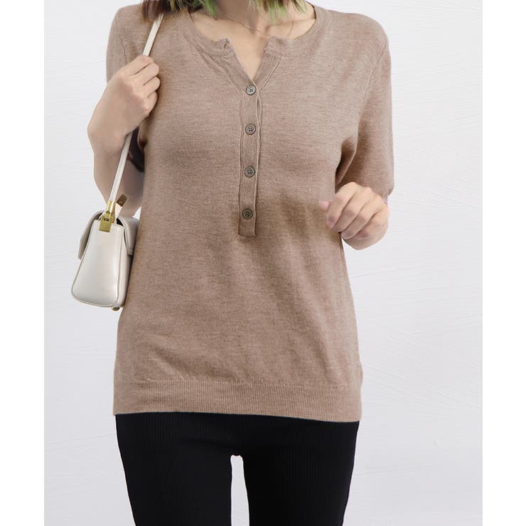 サマーニット Vネックニットトップス韓国 | Miniministore | 詳細画像35 