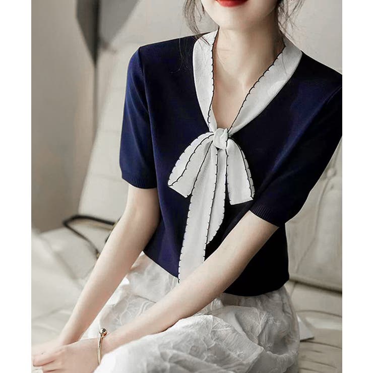 ボウタイニット リボンタイ サマーニット | Miniministore | 詳細画像4 