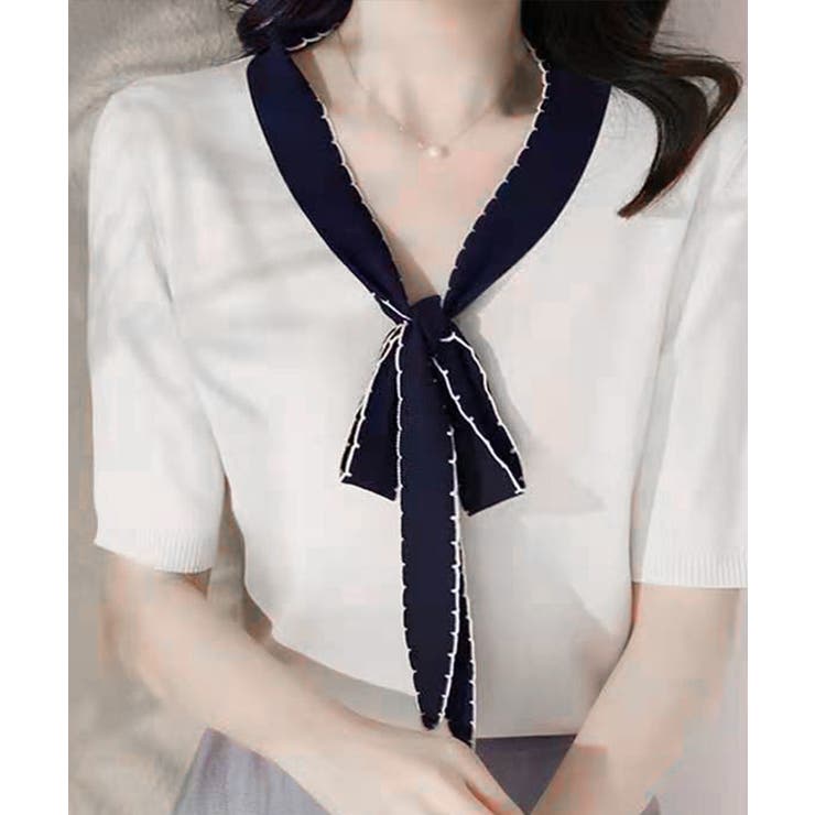 ボウタイニット リボンタイ サマーニット | Miniministore | 詳細画像7 