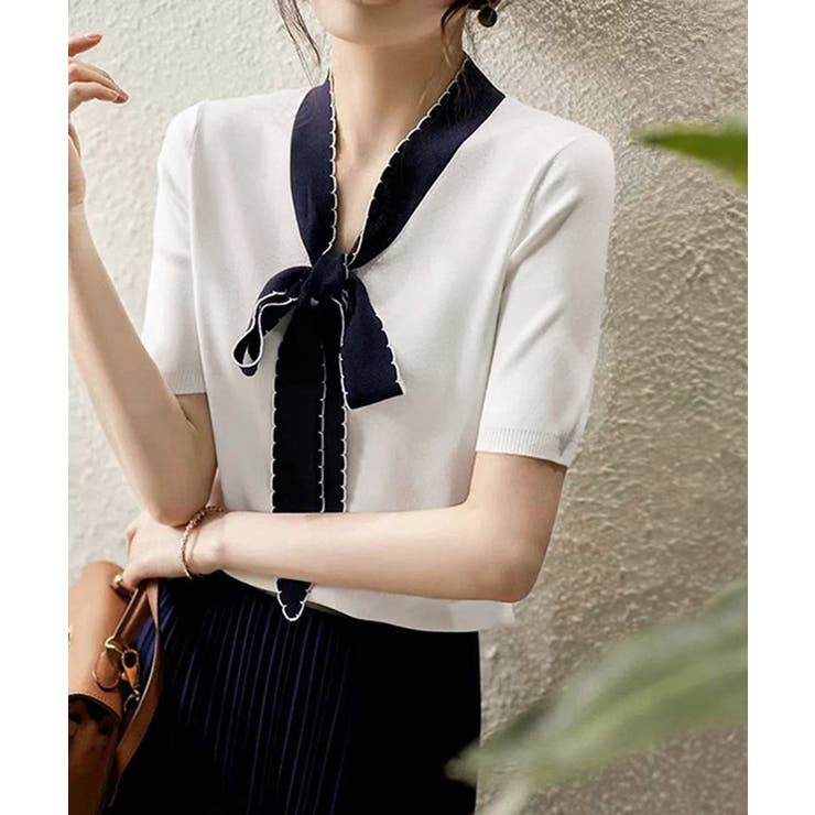 ボウタイニット リボンタイ サマーニット | Miniministore | 詳細画像9 