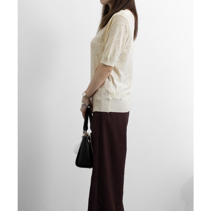 ジャカードレーストップス シアーブラウス | Miniministore | 詳細画像16 