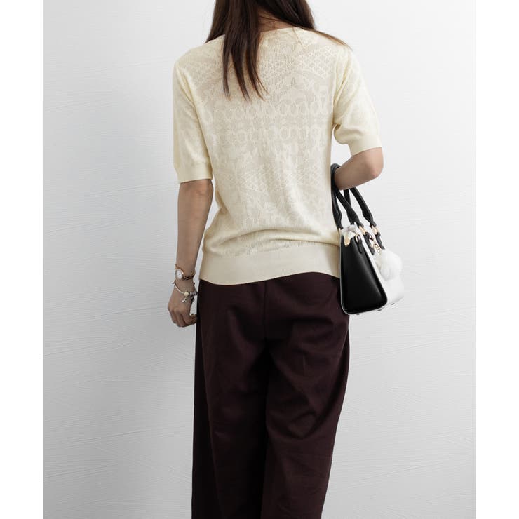 ジャカードレーストップス シアーブラウス | Miniministore | 詳細画像17 