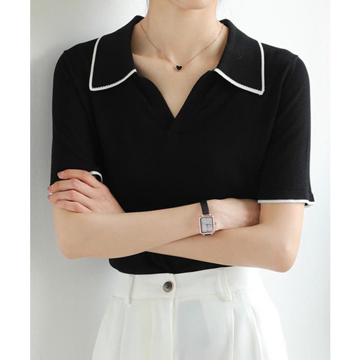 ポロシャツ ポロ ●Mini pile ポロシャツ レディース DOUBLE NAME ポロシャツ ポロ 「m:rex」ミニ恐竜ワッペン