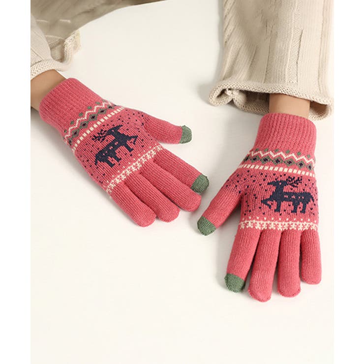 裏起毛トナカイ柄手袋タッチパネル対応手袋 | Miniministore | 詳細画像20 