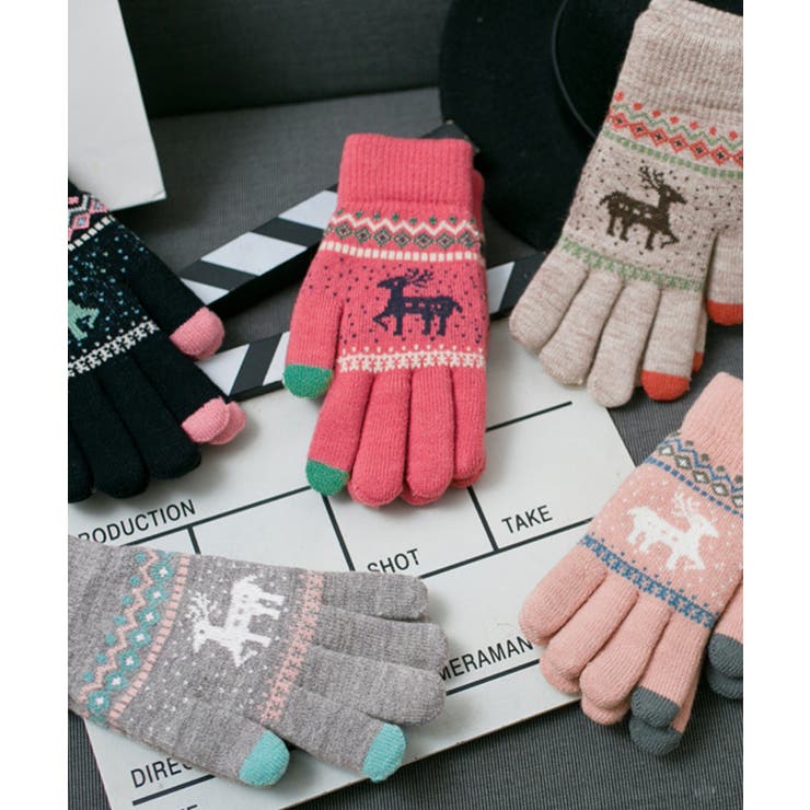裏起毛トナカイ柄手袋タッチパネル対応手袋 | Miniministore | 詳細画像22 