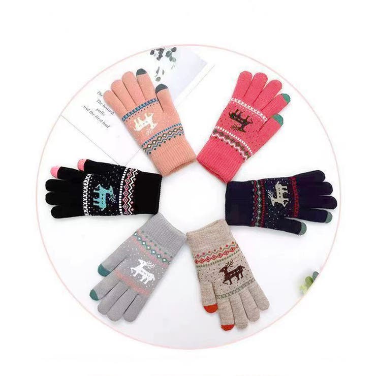 裏起毛トナカイ柄手袋タッチパネル対応手袋 | Miniministore | 詳細画像23 