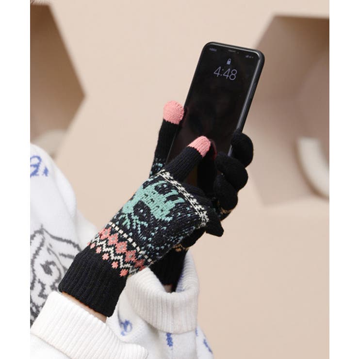 裏起毛トナカイ柄手袋タッチパネル対応手袋 | Miniministore | 詳細画像4 