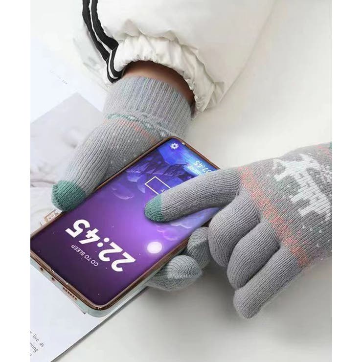 裏起毛トナカイ柄手袋タッチパネル対応手袋 | Miniministore | 詳細画像8 