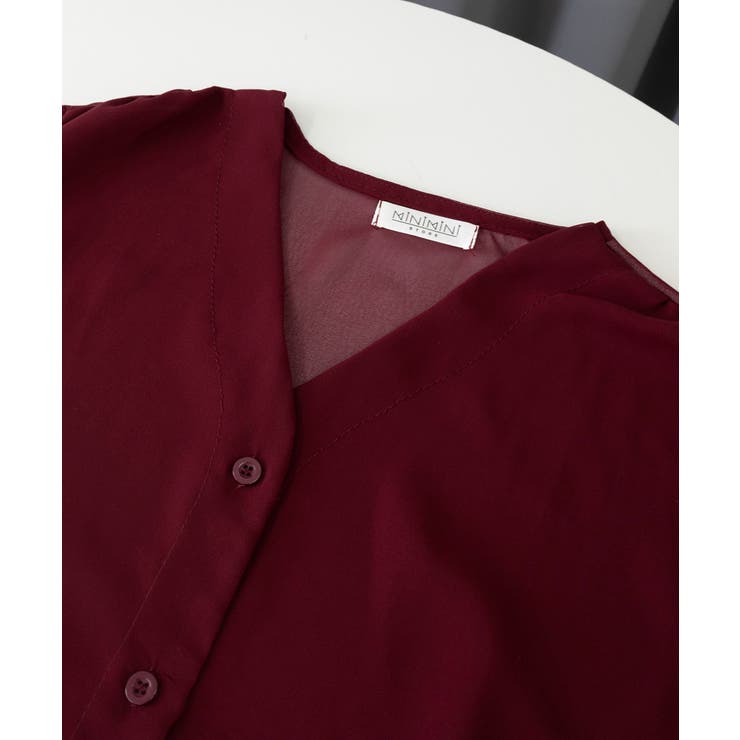 シフォンブラウス 通勤シースルートップス | Miniministore | 詳細画像17 