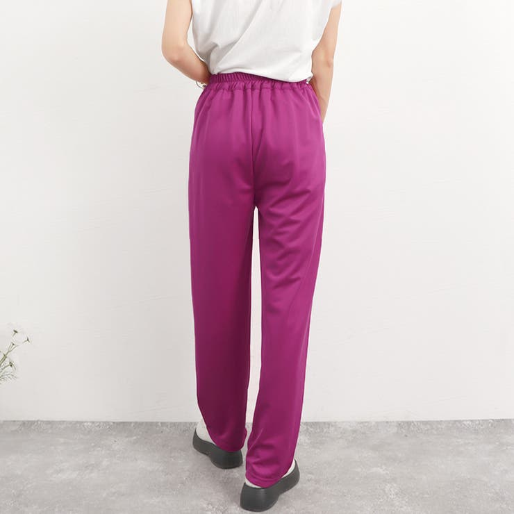 ドレープストレートパンツ レディース美脚[品番：II000010143