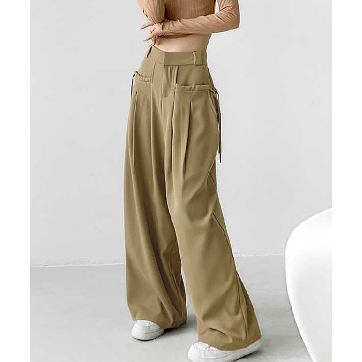 ワイドパンツレディースハイウエスト韓国風 | Miniministore | 詳細画像15 