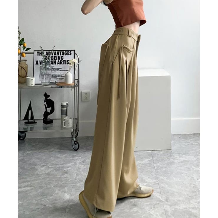 ワイドパンツレディースハイウエスト韓国風 | Miniministore | 詳細画像17 