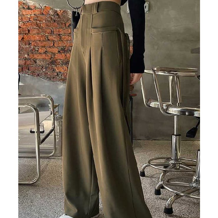 ワイドパンツレディースハイウエスト韓国風 | Miniministore | 詳細画像20 