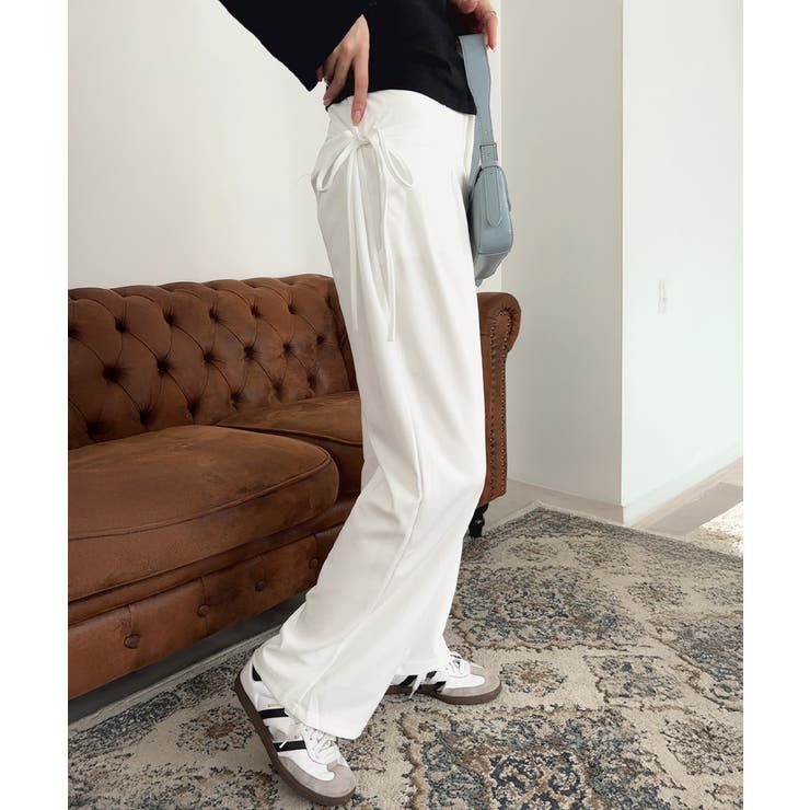 ワイドパンツレディースハイウエスト韓国風 | Miniministore | 詳細画像25 