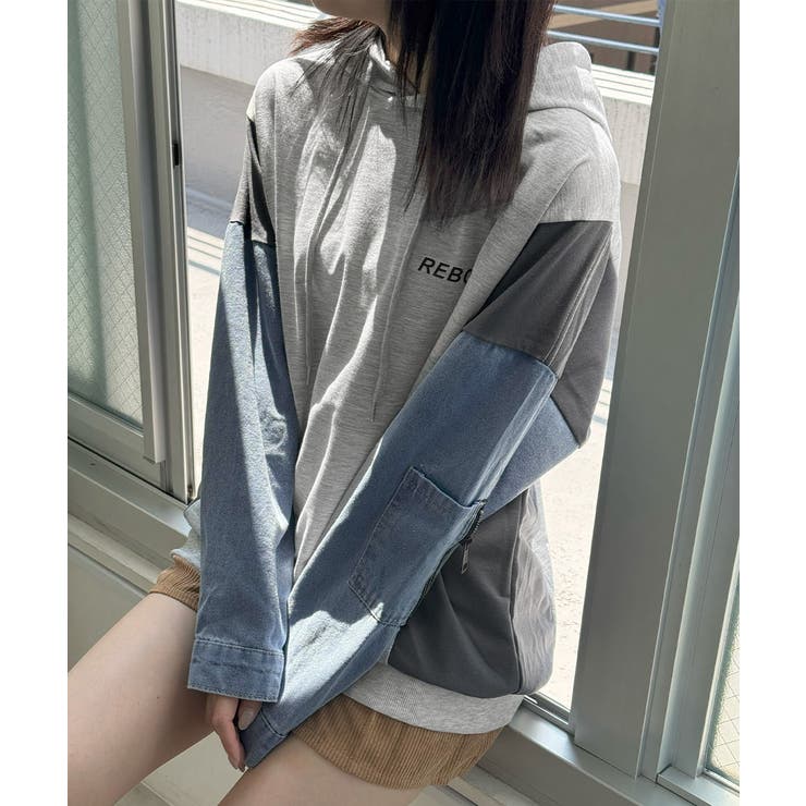 ドッキングパーカー フード付きトレーナー | Miniministore | 詳細画像18 